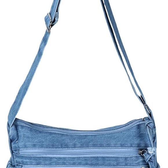 Denim Purse Cotton Large Capacity Casual Crossbody Tote for Women - Picture 1 of 6